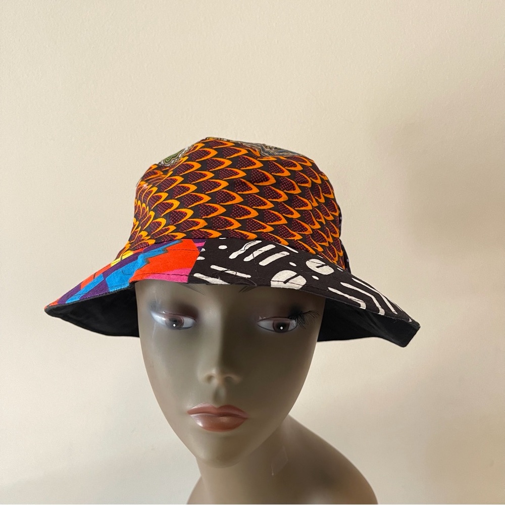 African Print Ankara Multicolor Handmade Bohemian Patchwork Bucket Hat